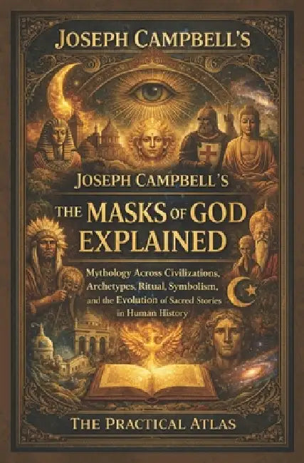 Joseph Campbell's The Masks of God Explained: Mythology Across Civilizations, Archetypes, Ritual, Symbolism, and the Evolution of Sacred Stories in Hu by The Practical Atlas