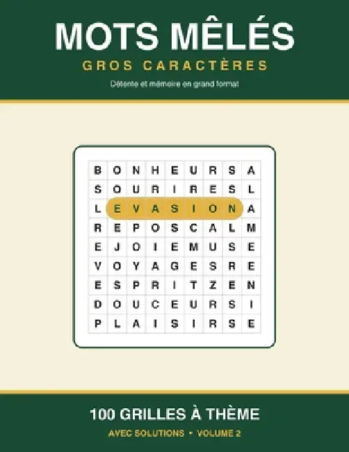 Mots Mêlés Gros Caractères: 100 nouvelles grilles à thème avec solutions - Grand format confort de lecture by Thomas Goure