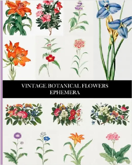 Vintage Botanical Flowers Ephemera: Decorative Paper for Collages, Decoupage and Junk Journals by Vintage Revisited Press