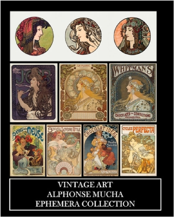 Vintage Art: Alphonse Mucha Ephemera Collection: Art Nouveau Prints and Collage Sheets by Vintage Revisited Press