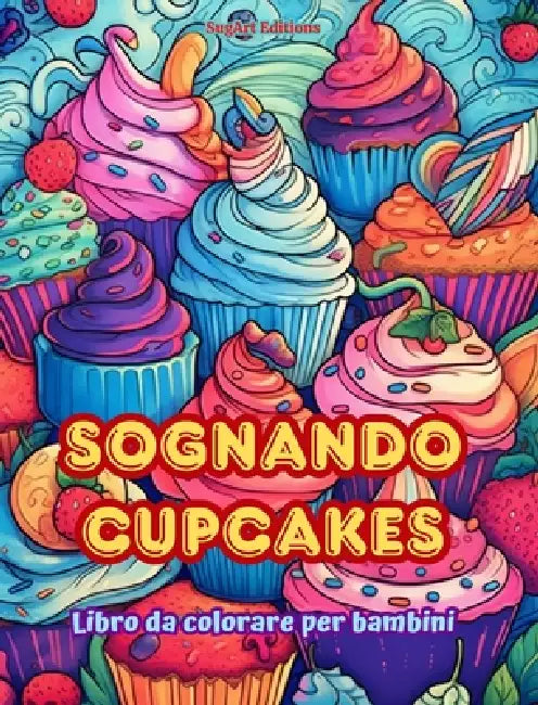 Sognando cupcakes Libro da colorare per bambini Disegni divertenti e adorabili per gli amanti della pasticceria: Deliziose immagini di un dolce mondo by Sugart Editions