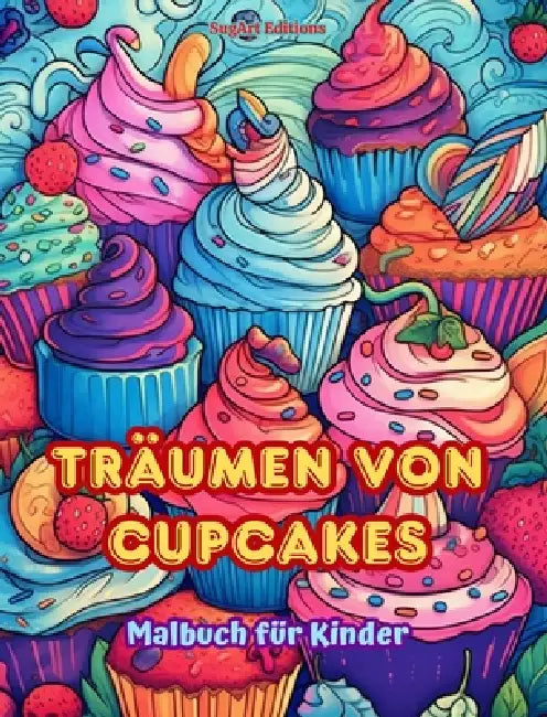 Träumen von Cupcakes Malbuch für Kinder Lustige und bezaubernde Designs für Gebäckliebhaber: Köstliche Bilder einer süßen Fantasiewelt zum Entspannen by Sugart Editions