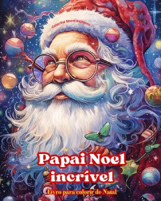 Papai Noel incrível - Livro para colorir de Natal - Lindas ilustrações de inverno e Papai Noel para desfrutar: Um livro ideal para passar o Natal mais by Colorful Snow Editions