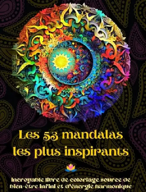 Les 53 mandalas les plus inspirants - Incroyable livre de coloriage source de bien-être infini et d'énergie harmonique: Outil artistique d'auto-assist by Peaceful Ocean Art Editions