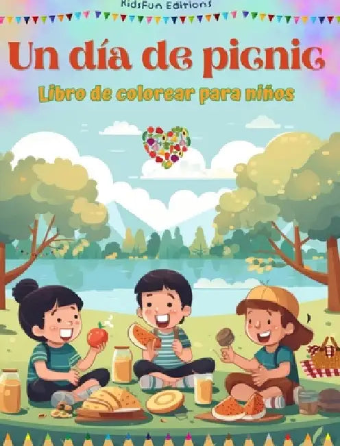 Un día de picnic - Libro de colorear para niños - Diseños creativos y alegres para fomentar la vida al aire libre: Divertida colección de adorables es by Kidsfun Editions