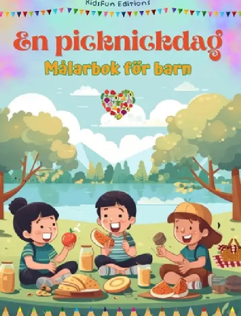 En picknickdag - Målarbok för barn - Kreativa och lekfulla design som uppmuntrar till att spendera tid utomhus: Rolig samling av bedårande picknicksce by Kidsfun Editions
