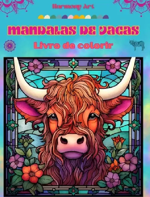Mandalas de vacas Livro de colorir para adultos Imagens antiestresse para estimular a criatividade: Imagens místicas de vacas para aliviar o estresse by Harmony Art