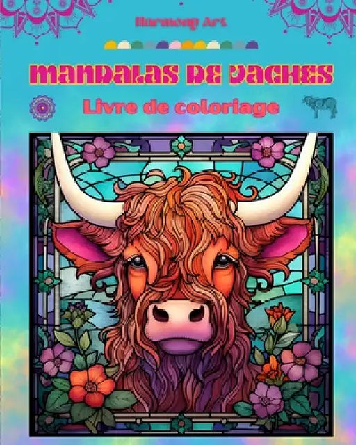 Mandalas de vaches Livre de coloriage pour adultes Dessins anti-stress pour encourager la créativité: Images mystiques de vaches pour soulager le stre by Harmony Art