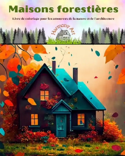 Maisons forestières Livre de coloriage pour les amoureux de la nature et de l'architecture Designs créatifs: Des bâtiments uniques nichés dans des for by Harmony Art