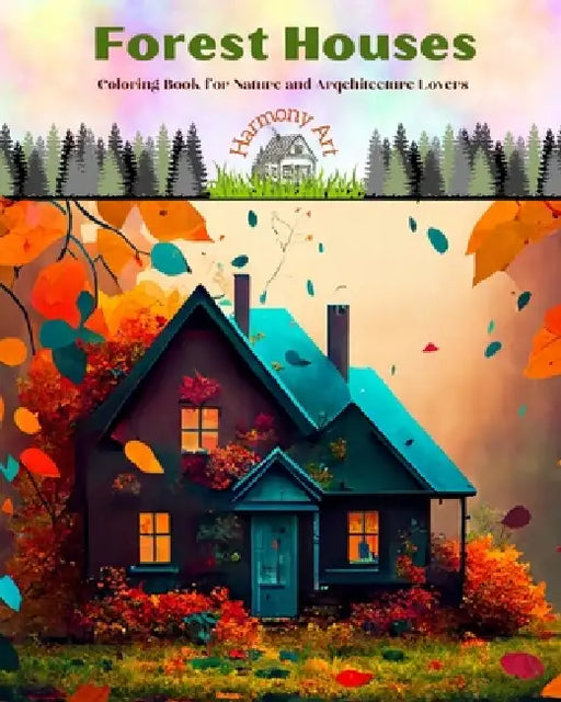 Forest Houses Coloring Book for Nature and Arqchitecture Lovers Amazing Designs for Total Relaxation: Unique Buildings Embedded in Beautiful Woods by Harmony Art