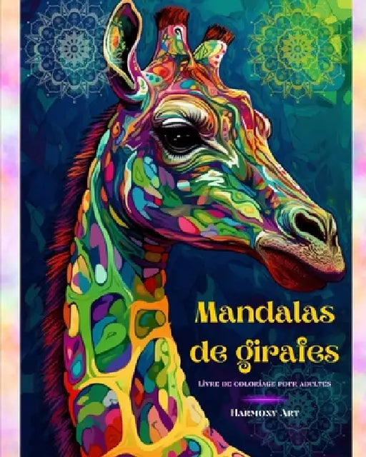 Mandalas de girafes Livre de coloriage pour adultes Images anti-stress et relaxants pour stimuler la créativité: Dessins attachants de girafes pour so by Harmony Art