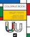 Coloring Book - Alphabet Mondrian Style: Letters: U V W X Y Z by Art-Visual