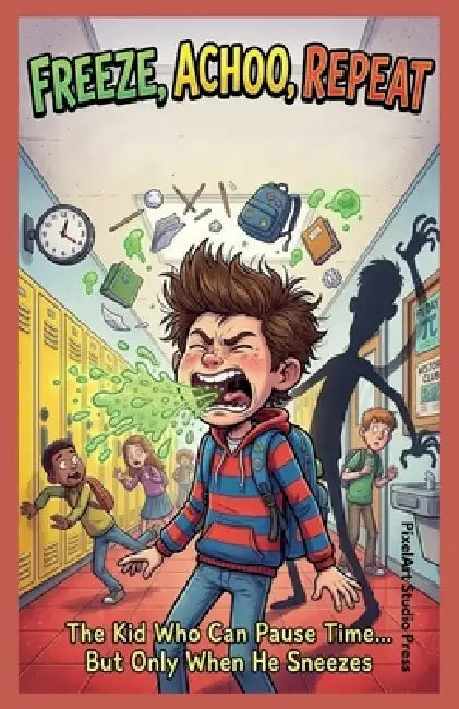 Freeze, Achoo, Repeat: The Kid Who Can Pause Time... But Only When He Sneezes by Pixelart Studio Press