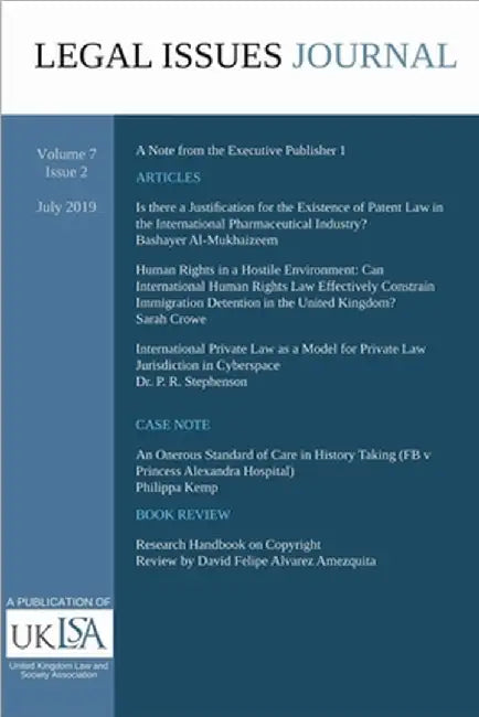 Legal Issues Journal 7(2) by United Kingdom Law &. Soc Association