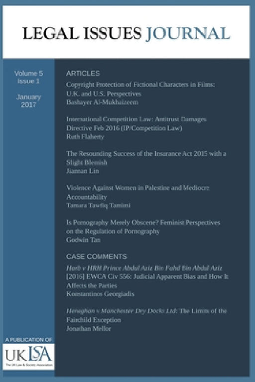 Legal Issues Journal 5(1) by United Kingdom Law and S. Association