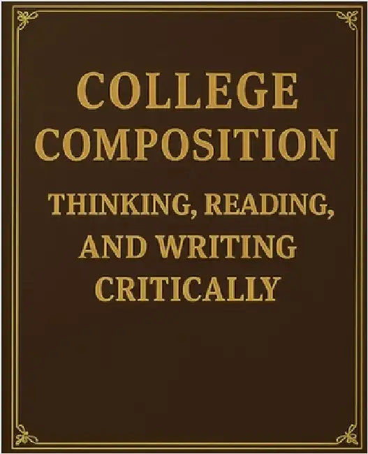College Composition Thinking, Reading, and Writing Critically by Professorpress