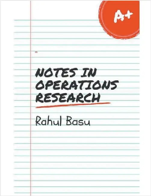 Notes in Operations Research by Basu, Rahul