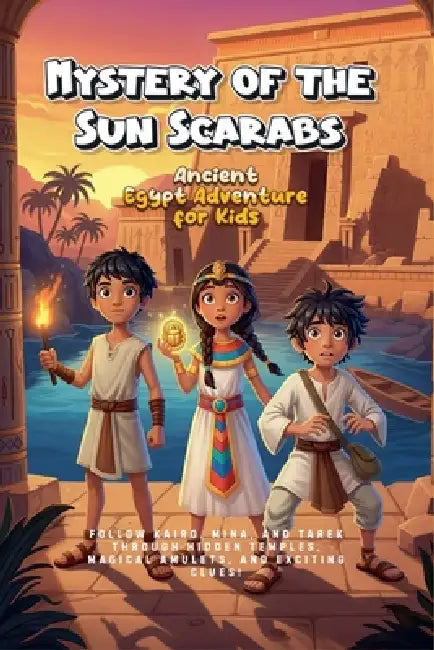 Mystery of the Sun Scarabs: Ancient Egypt Adventure for Kids: Follow Kairo, Mina, and Tarek Through Hidden Temples, Magical Amulets, and Exciting Clue by Pixelart Studio Press