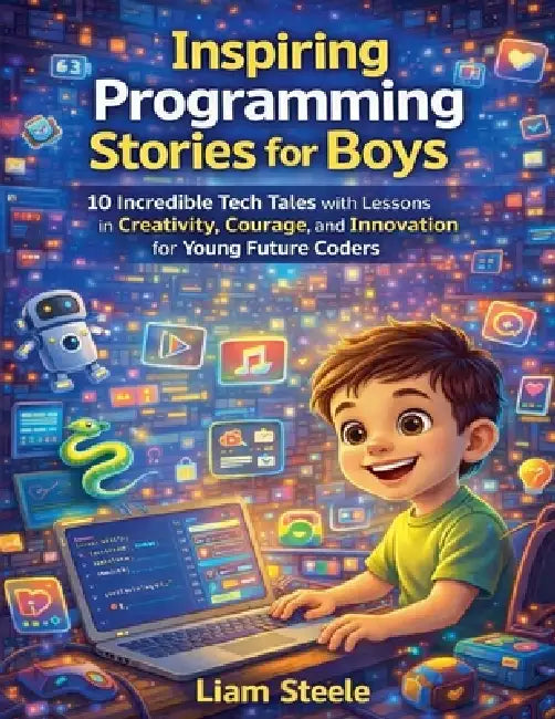 Inspiring Programming Stories for Boys: 10 Incredible Tech Tales with Lessons in Creativity, Courage, and Innovation for Young Future Coders by Liam Steele