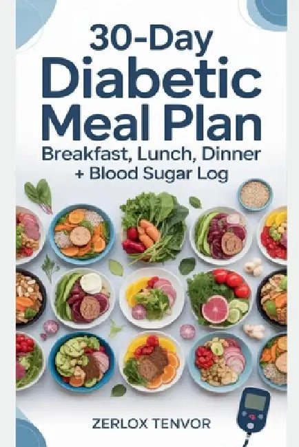 30-Day Diabetic Meal Plan: Breakfast, Lunch, Dinner + Blood Sugar Log by Zerlox Tenvor