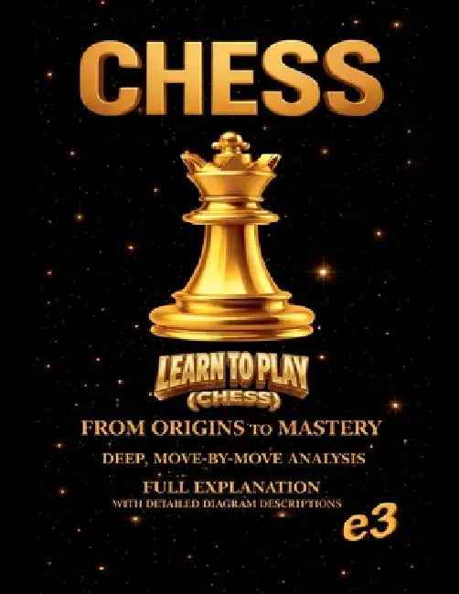 Chess: Learn To Play (Chess); From Origins To Mastery, Deep, Move-By-Move Analysis, Full Explanation with Detailed Diagram Descriptions by E3
