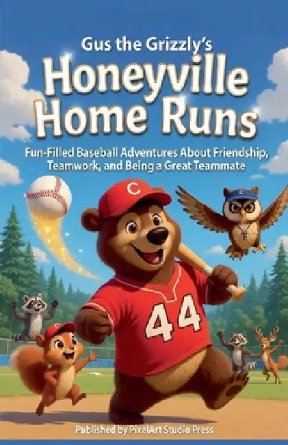 Gus the Grizzly's Honeyville Home Runs: Fun-Filled Baseball Adventures About Friendship, Teamwork, and Being a Great Teammate by Pixelart Studio Press