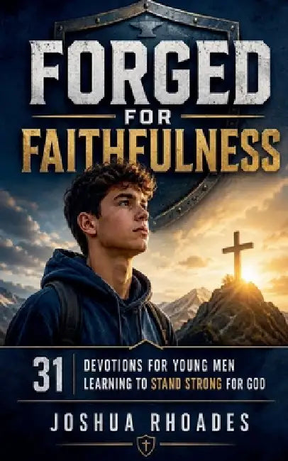 Forged for Faithfulness - 31 Devotions for Young Men Learning to Stand Strong for God by Joshua Rhoades