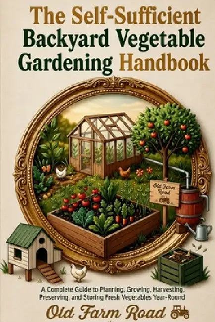 The Self-Sufficient Backyard Vegetable Gardening Handbook: A Complete Guide to Planning, Growing, Harvesting, Preserving and Storing Fresh Vegetables by Old Farm Road