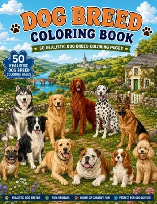 Dog Breed Coloring Book by Paul Kearle