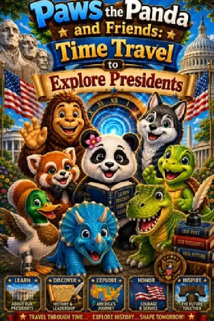 Paws the Panda and Friends: Time Travel to Explore Presidents by Caleanna Reeve, Samanthya Schwager