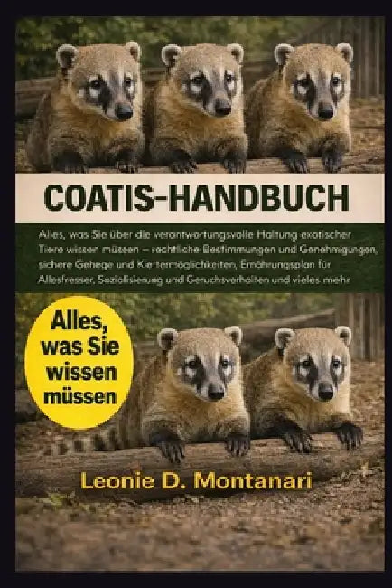 Coatis-Handbuch: Alles, was Sie über die verantwortungsvolle Haltung exotischer Tiere wissen müssen - rechtliche Bestimmungen und Genehmigungen, siche by Leonie D. Montanari