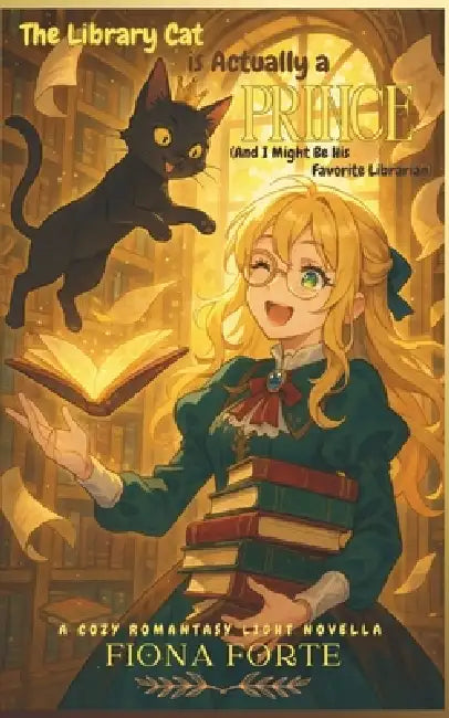 The Library Cat is Actually a Prince (And I Might Be His Favorite Librarian): A cozy romantasy light novella by Fiona Forte