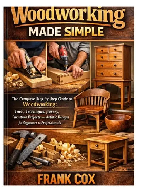 Woodworking Made Simple: A Complete Step-by-Step Guide to Woodworking; Tools, Techniques, Joinery, Furniture Projects, and Artistic Designs for Beginn by Frank Cox