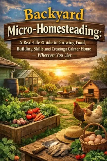 Backyard Micro-Homesteading: A Gentle, Real-Life Guide to Growing Food, Building Skills, and Creating a Calmer Home - Wherever You Live by Elena Hartwell
