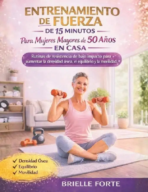 Entrenamiento de Fuerza de 15 Minutos Para Mujeres Mayores de 50 Años En Casa: Rutinas de resistencia de bajo impacto para aumentar la densidad ósea, by Brielle Forte