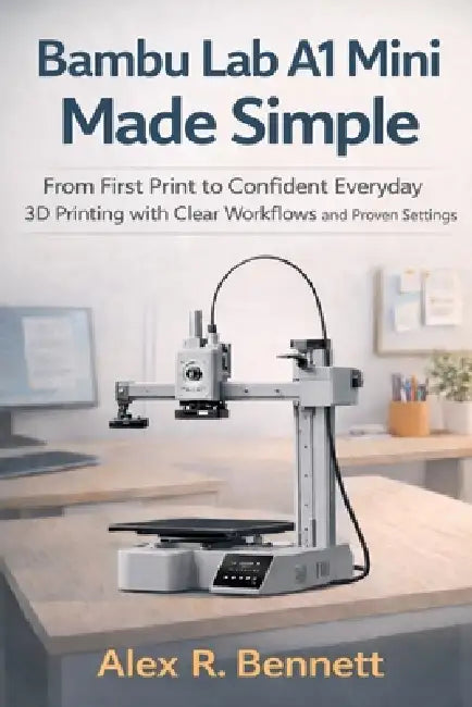 Bambu Lab A1 Mini Made Simple: From First Print to Confident Everyday 3D Printing with Clear Workflows and Proven Settings by Alex R. Bennett