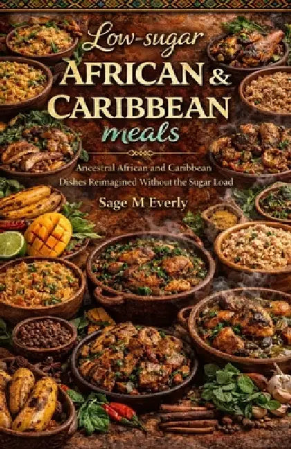 Low Sugar African & Caribbean Meals: "Ancestral African and Caribbean Dishes Reimagined Without the Sugar Load" by Sage Everly