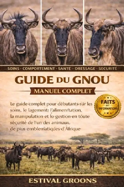 Guide Du Gnou Manuel Complet: Le guide complet pour débutants sur les soins, le logement, l'alimentation, la manipulation et la gestion en toute sécur by Estival Groon
