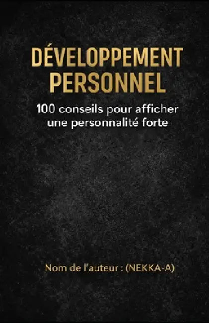 Développement Personnel: 100 conseils pour afficher une personnalité forte (Confiance, communication, discipline, respect, leadership et résilience) by Nekka-A