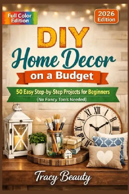 DIY Home Decor on a Budget: 50 Easy Step-by-Step Projects for Beginners (No Fancy Tools Needed) by Tracy Beauty
