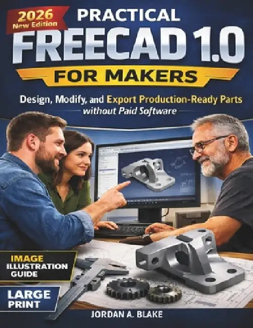 Practical Freecad 1.0 for Makers: Design, Modify, and Export Production-Ready Parts without Paid Software by Jordan A. Blake