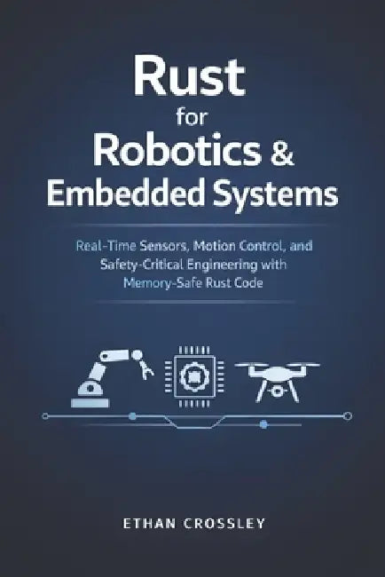 Rust for Robotics & Embedded Systems: Real-Time Sensors, Motion Control, and Safety-Critical Engineering with Memory-Safe Rust Code by Alice Schwartz, Ethan Crossley