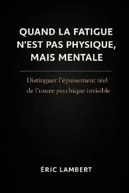 Quand la Fatigue N'est Pas Physique mais Mentale: Distinguer l'épuisement réel de l'usure psychique invisible by Eric Lambert