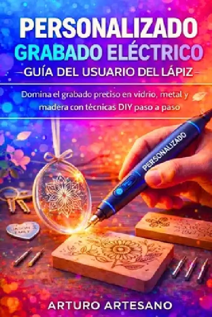 Personalizado Grabado Eléctrico Guía del Usuario del Lápiz: Domina el grabado preciso en vidrio, metal y madera con técnicas DIY paso a paso by Arturo Artesano