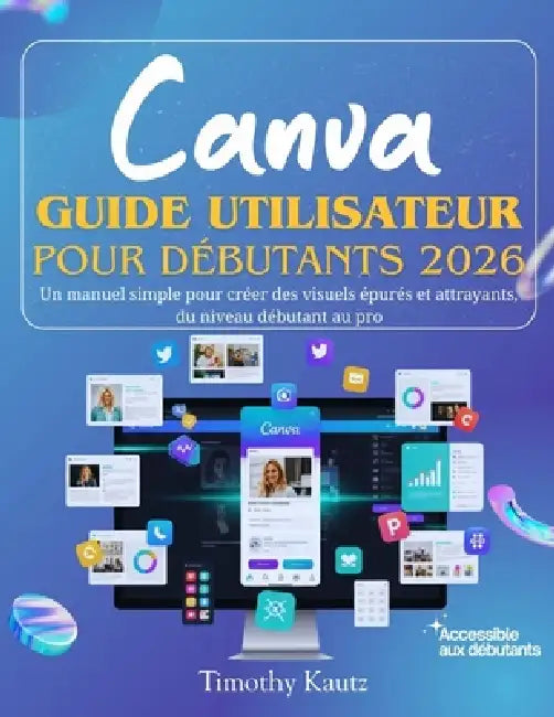 Canva Guide utilisateur pour débutants 2026: Un manuel simple pour créer des visuels épurés et attrayants, du niveau débutant au pro by Timothy Kautz