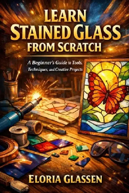 Learn Stained Glass from Scratch: A Step-by-Step Beginner's Guide to Tools, Safety, Cutting, Soldering, and Creating Beautiful Stained Glass Projects. by Eloria Glassen