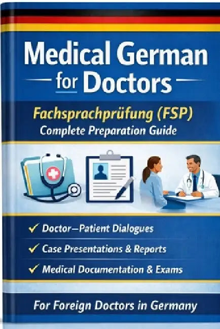 Medical German for Doctors Fachsprachprüfung (FSP) Complete Preparation Guide: Fachsprachprüfung Medizin bestehen Medical German Crash Course for Fore by Vikash Kumar