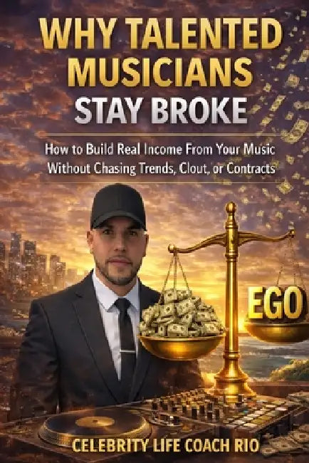 Why Talented Musicians Stay Broke: How To Build Real Income From Your Music Without Chasing Trends, Clout, or Contracts by Celebrity Life Coach Rio