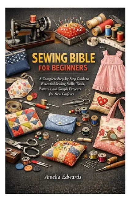 Sewing Bible for Beginners: A Complete Step-by-Step Guide to Essential Sewing Skills, Tools, Patterns, and Simple Projects for New Crafters by Amelia Edwards