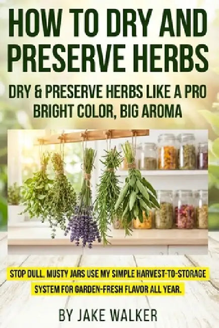 How to Dry and Preserve Herbs: Herb drying guide with harvest herbs timing, air drying herbs, dehydrator herbs, oven drying herbs, microwave drying he by Jake Walker